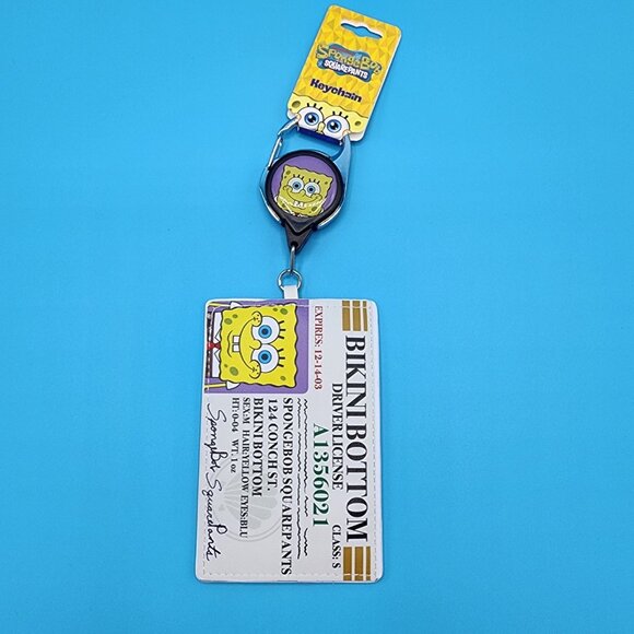 Spongebob Nickelodeon Bikini Bottom Driver License Retractable ID Lanyard NEW - Picture 2 of 10